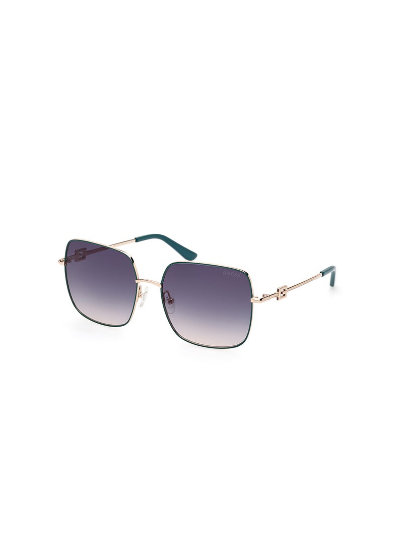 GUESS نظارات شمسية مربعة للنساء مع حماية من الأشعة فوق البنفسجية - GU7906-H98W58 - حجم العدسة: 58 مم - Image 1